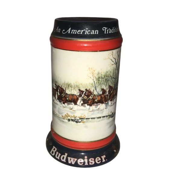 Budweiser Collectible Beer Stein Set (An American Tradition, A Perfect Christmas - Picture 3 of 16